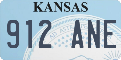 KS license plate 912ANE
