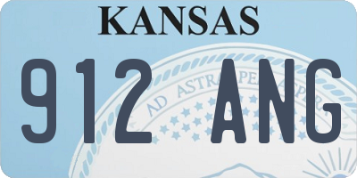 KS license plate 912ANG