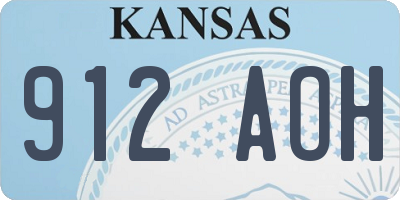 KS license plate 912AOH