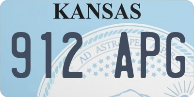KS license plate 912APG