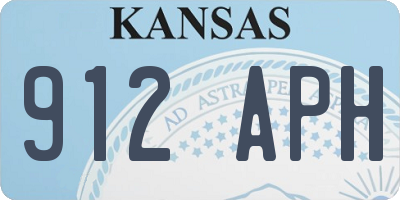 KS license plate 912APH