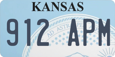 KS license plate 912APM