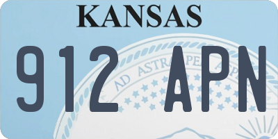 KS license plate 912APN