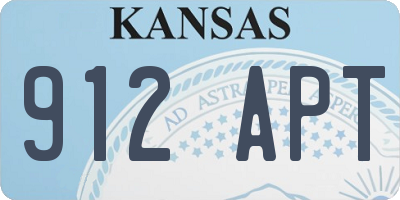 KS license plate 912APT