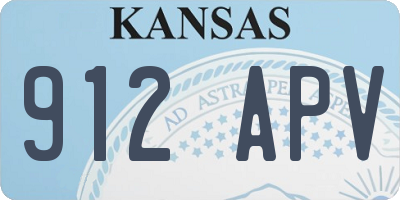 KS license plate 912APV