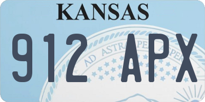 KS license plate 912APX