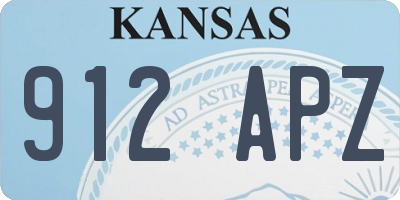 KS license plate 912APZ