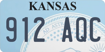 KS license plate 912AQC