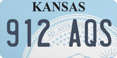 KS license plate 912AQS