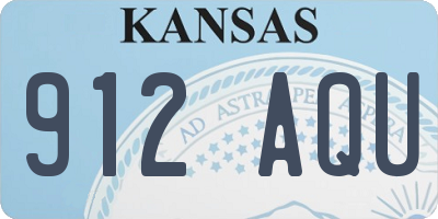 KS license plate 912AQU