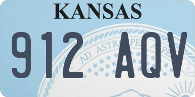 KS license plate 912AQV