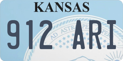 KS license plate 912ARI
