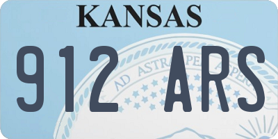 KS license plate 912ARS