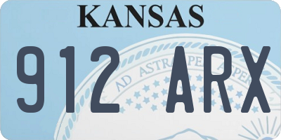 KS license plate 912ARX