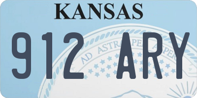 KS license plate 912ARY
