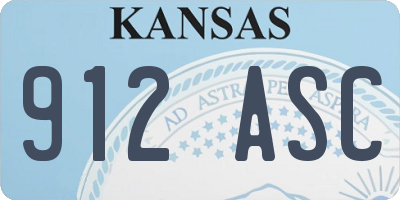 KS license plate 912ASC