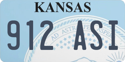 KS license plate 912ASI