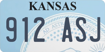 KS license plate 912ASJ
