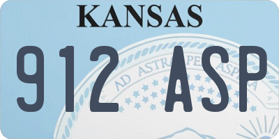KS license plate 912ASP