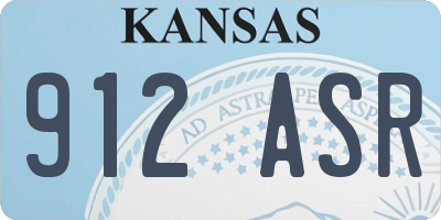 KS license plate 912ASR