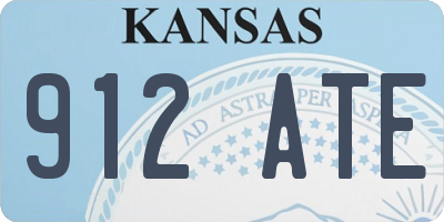 KS license plate 912ATE