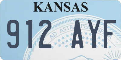 KS license plate 912AYF
