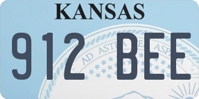 KS license plate 912BEE