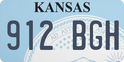 KS license plate 912BGH