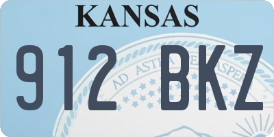 KS license plate 912BKZ