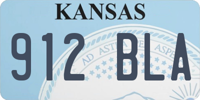KS license plate 912BLA