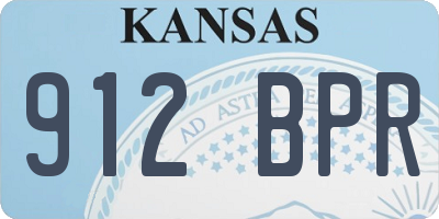 KS license plate 912BPR