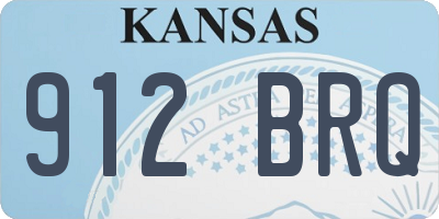 KS license plate 912BRQ