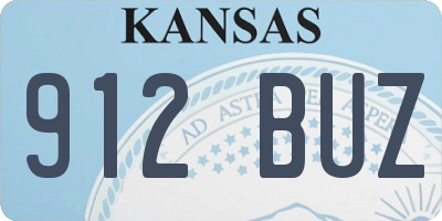 KS license plate 912BUZ