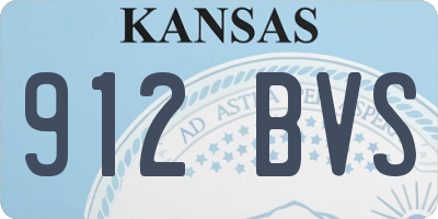 KS license plate 912BVS
