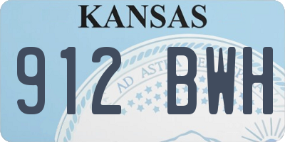 KS license plate 912BWH