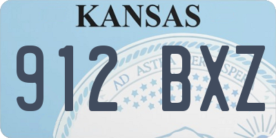 KS license plate 912BXZ