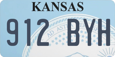 KS license plate 912BYH