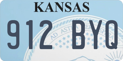 KS license plate 912BYQ