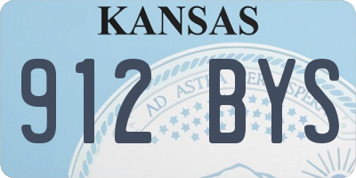 KS license plate 912BYS