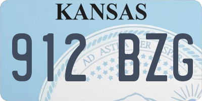KS license plate 912BZG