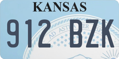 KS license plate 912BZK