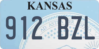 KS license plate 912BZL
