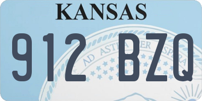 KS license plate 912BZQ