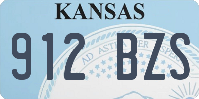 KS license plate 912BZS
