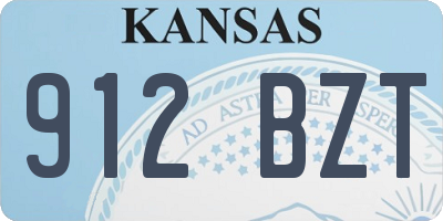 KS license plate 912BZT