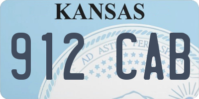 KS license plate 912CAB