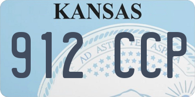 KS license plate 912CCP