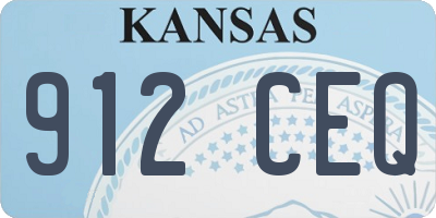 KS license plate 912CEQ