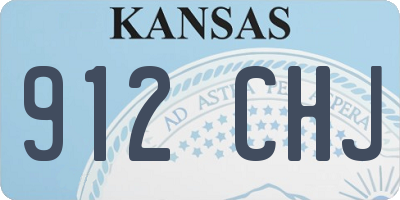 KS license plate 912CHJ