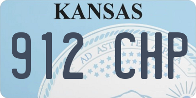 KS license plate 912CHP